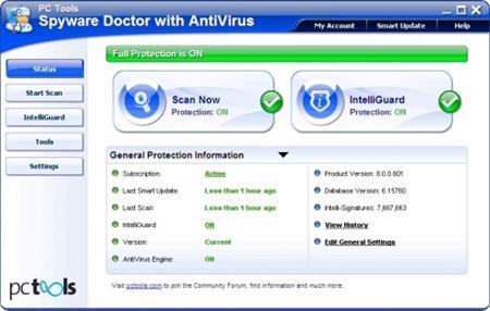 PC TOOLS SPYWARE DOCTOR WITH ANTIVIRUS 2011 8.0.0.655