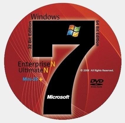 Microsoft Windows 7 Ultimate-N & Enterprise-N SP1 х86-х64 En-RU Update 110819, Mini-25+