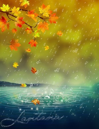 PSD исходник - Осенний вальс в ритме дождя