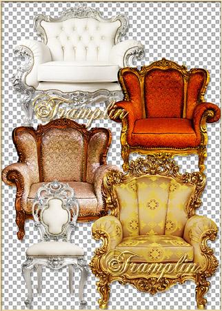      - Splendid easy chairs with wooden framing