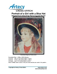 Artecy Cross Stitch - Portrait of a Girl with a Blue Hat