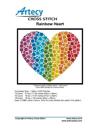Artecy Cross Stitch - Rainbow Heart